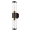 Livex Lighting Banca 2-Light Metal & Glass ADA Vanity Sconce in Bronze