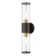 Livex Lighting Banca 2-Light Metal & Glass ADA Vanity Sconce in Bronze