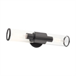 Livex Lighting Banca 2-Light Metal & Glass ADA Vanity Sconce in Black Chrome