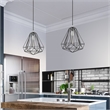 Livex Lighting Knox 1-Light Farmhouse Metal Single Pendant in Shiny Black