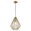 Livex Lighting Linz 1-Light Farmhouse Metal Single Pendant in Antique Brass