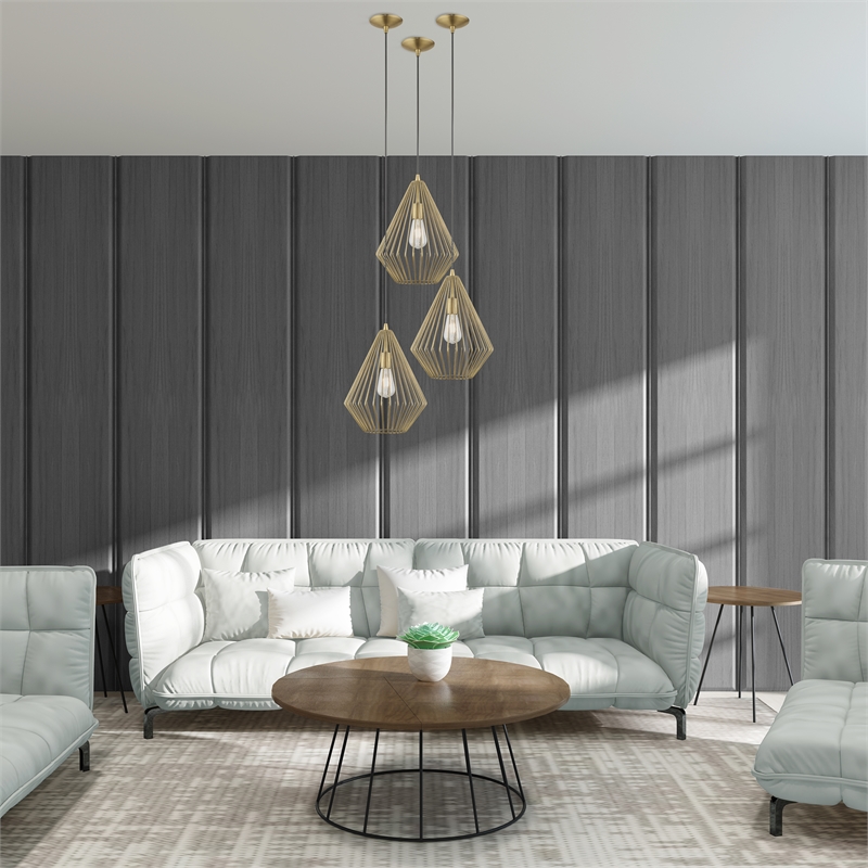 Livex Lighting Linz 1-Light Farmhouse Metal Single Pendant in Antique Brass