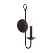 Livex Lighting Estate 1-Light Contemporary Metal Wall Sconce in Bronze