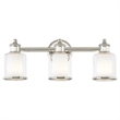 Livex Lighting Middlebush 3-Light Metal & Glass Bath Light in Polished Nickel