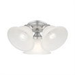 Livex Lighting Wynnewood 3-Light Contemporary Metal Flush Mount in Satin Nickel
