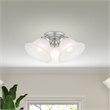 Livex Lighting Wynnewood 3-Light Contemporary Metal Flush Mount in Satin Nickel