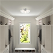 Livex Lighting Wynnewood 3-Light Contemporary Metal Flush Mount in Satin Nickel