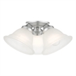 Livex Lighting Wynnewood 3-Light Contemporary Metal Flush Mount in Satin Nickel
