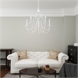 Livex Lighting Alessia 5-Light Contemporary Metal Chandelier in Antique White