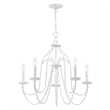 Livex Lighting Alessia 5-Light Contemporary Metal Chandelier in Antique White