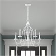 Livex Lighting Alessia 5-Light Contemporary Metal Chandelier in Antique White