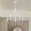 Livex Lighting Alessia 5-Light Contemporary Metal Chandelier in Antique White