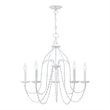 Livex Lighting Alessia 5-Light Contemporary Metal Chandelier in Antique White