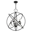Livex Lighting Aria 5-Light Transitional Metal Chandelier in Black