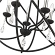 Livex Lighting Aria 5-Light Transitional Metal Chandelier in Black