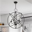 Livex Lighting Aria 5-Light Transitional Metal Chandelier in Black