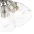 Livex Lighting Montgomery 3-Light Metal & Glass Flush Mount in Brushed Nickel