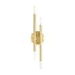 Livex Lighting Soho 4-Light Modern Metal ADA Wall Sconce in Satin Brass