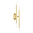 Livex Lighting Soho 4-Light Modern Metal ADA Wall Sconce in Satin Brass