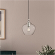 Livex Lighting Aldrich 1-Light Metal & Glass Single Pendant in Brushed Nickel