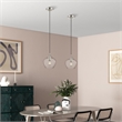 Livex Lighting Aldrich 1-Light Metal & Glass Single Pendant in Brushed Nickel
