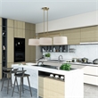 Livex Lighting Monroe 3-Light Metal & Fabric Linear Chandelier in Antique Brass