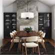 Livex Lighting Meridian 7-Light Metal & Fabric Pendant Chandelier in Black
