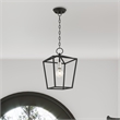 Livex Lighting Devone 1-Light Transitional Metal Convertible Lantern in Black