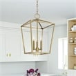 Livex Lighting Devone 3-Light Metal Convertible Lantern in Antique Brass