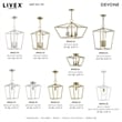 Livex Lighting Devone 3-Light Metal Convertible Lantern in Antique Brass