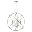 Livex Lighting Aria 5-Light Transitional Metal Chandelier in Brushed Nickel
