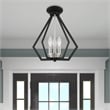 Livex Lighting Prism 3-Light Contemporary Metal Chandelier in Black