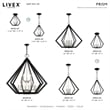 Livex Lighting Prism 3-Light Contemporary Metal Chandelier in Black