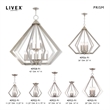 Livex Lighting Prism 5-Light Contemporary Metal Chandelier in Brushed Nickel