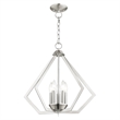 Livex Lighting Prism 5-Light Contemporary Metal Chandelier in Brushed Nickel