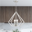 Livex Lighting Prism 5-Light Contemporary Metal Chandelier in Brushed Nickel