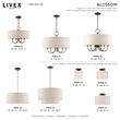 Livex Lighting Blossom 3-Light Modern Metal Drum Pendant in English Bronze