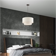 Livex Lighting Blossom 3-Light Modern Metal & Fabric Pendant in English Bronze
