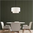 Livex Lighting Blossom 3-Light Modern Metal & Fabric Pendant in English Bronze