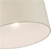 Livex Lighting Blossom 1-Light Modern Metal & Fabric Semi Flush in Antique Brass
