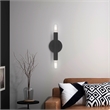 Livex Lighting Copenhagen 2-Light Metal ADA Wall Sconce in Black