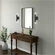Livex Lighting Copenhagen 2-Light Metal ADA Wall Sconce in Black