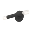 Livex Lighting Copenhagen 2-Light Metal ADA Wall Sconce in Black