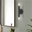 Livex Lighting Copenhagen 2-Light Metal ADA Wall Sconce in Black