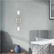Livex Lighting Copenhagen 2-Light Metal ADA Wall Sconce in Brushed Nickel
