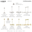 Livex Lighting Copenhagen 3-Light Mid-Century Metal Ceiling Mount in Satin Brass