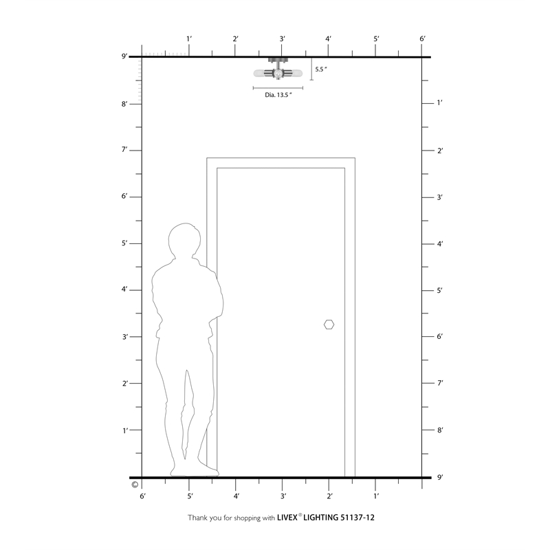 Livex Lighting Copenhagen 3-Light Mid-Century Metal Ceiling Mount in Satin Brass