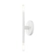 Livex Lighting Copenhagen 2-Light Mid-Century Metal Sconce in White