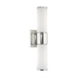 Livex Lighting Weston 2-Light Transitional Metal Wall Sconce in Polished Nickel