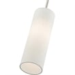 Livex Lighting Meridian 1-Light Metal & Fabric Single Pendant in Brushed Nickel